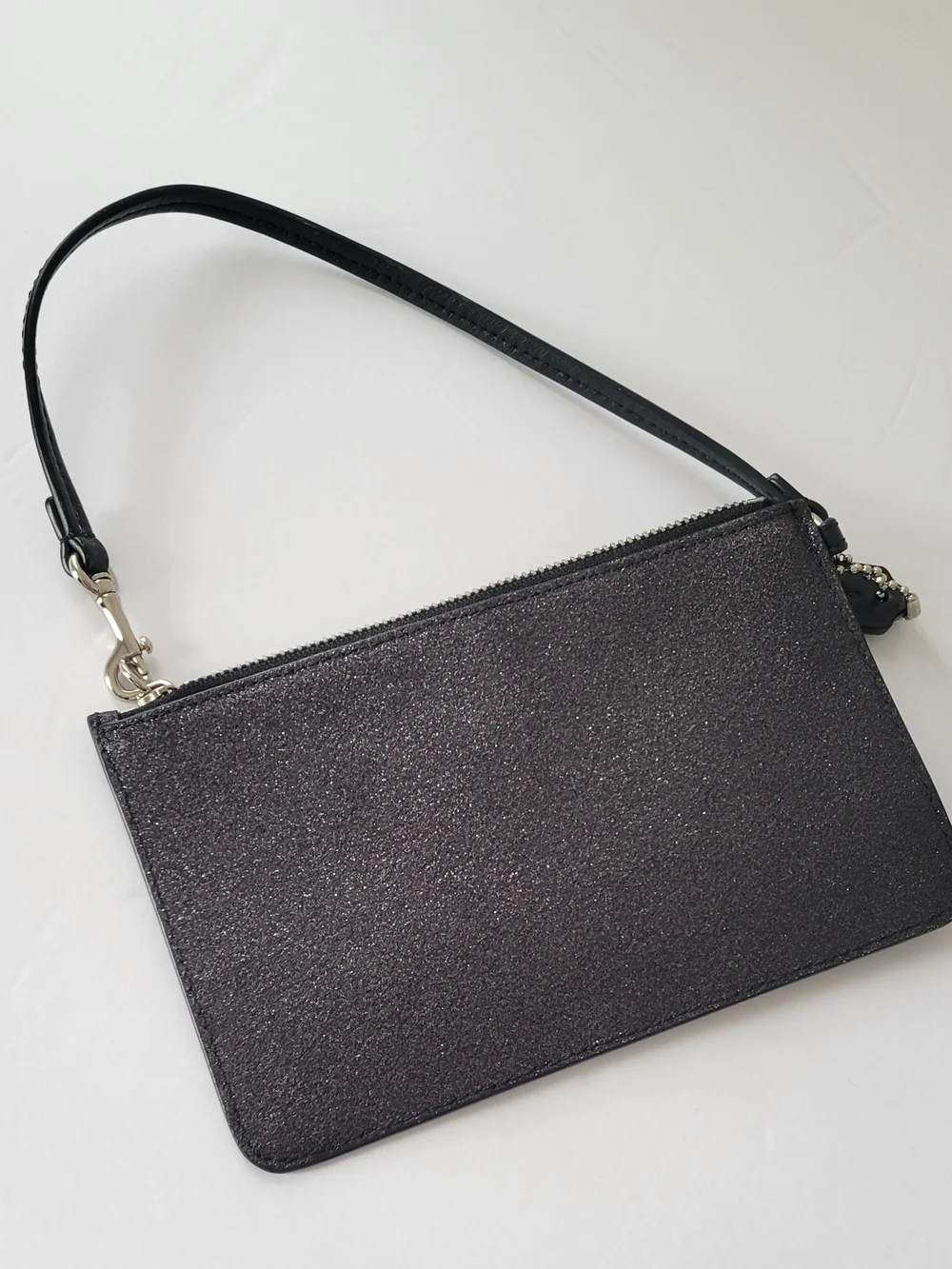 Coach Black Glitter Wristlet Pouch, The State As Seen In The Photo